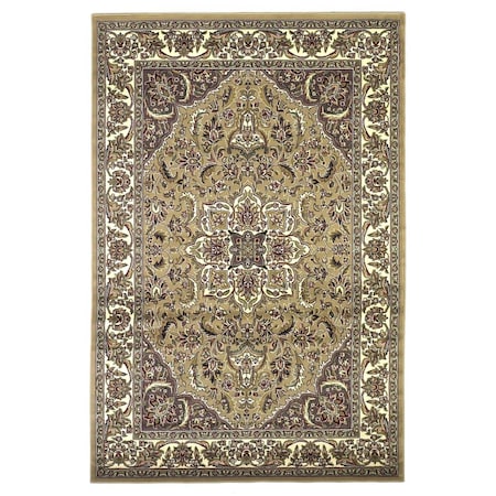Palacedesigns 7 ft. 7 in. Round Polypropylene Beige & Ivory Area Rug PA2472991